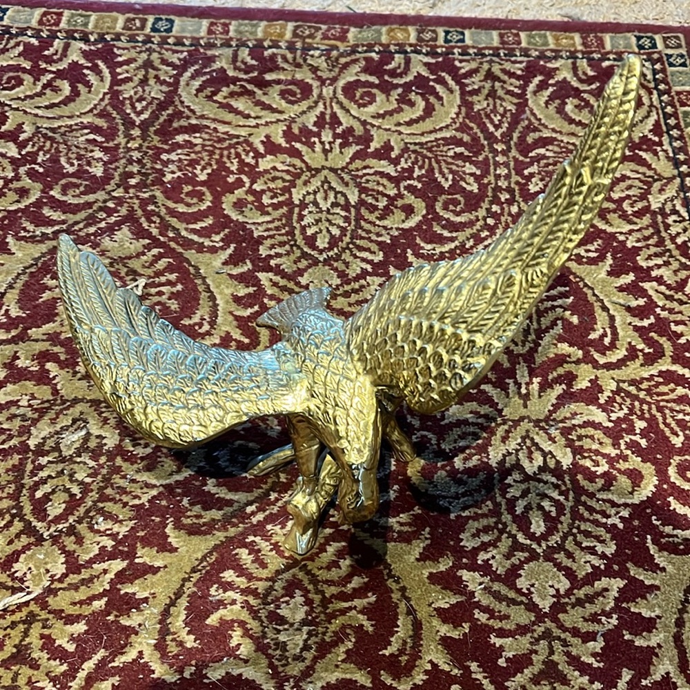 Brass Eagle can be free standing anywhere in the home!